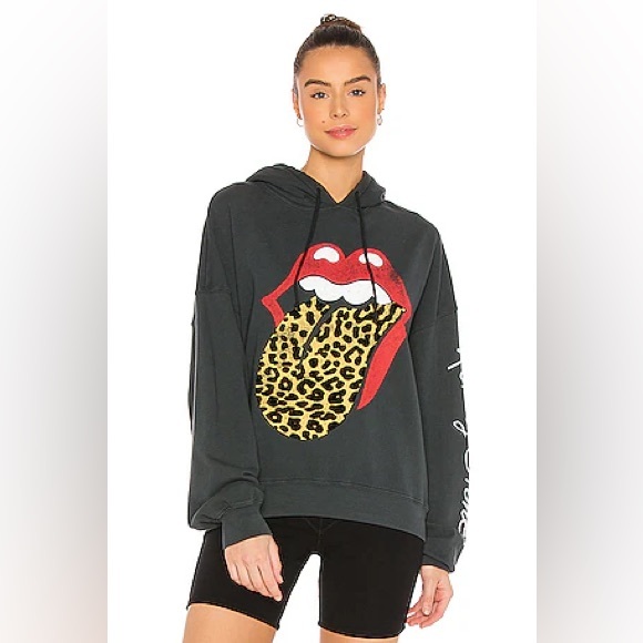 Daydreamer x Free People Rolling Stones Tongue Hoodie Size Small - Picture 1 of 13